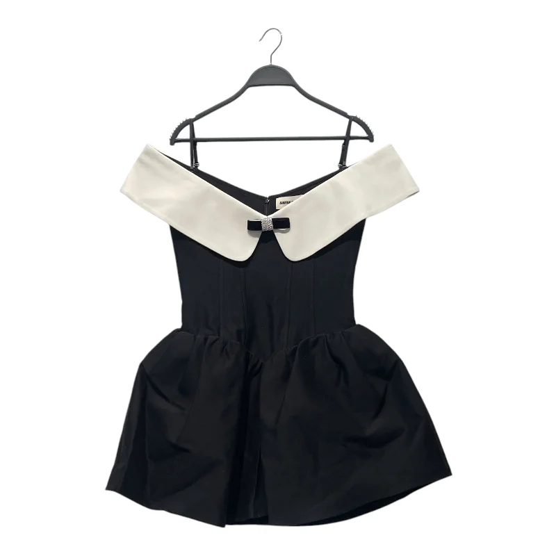 SHUSHU/TONG/SS Dress/8/Cotton/BLK/ Boatneck Modish Everyday