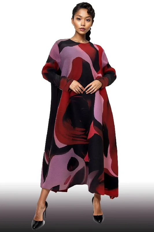 N2433 ROUND NECK CRINKLED DRESS Tunics Velvet soft