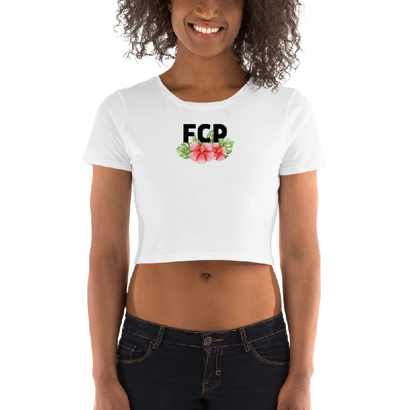 Women’s FCP Flower Logo Crop Top T-Shirt Polka Dot Checkered Tartan