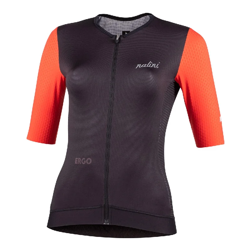 Nalini LASER Women's Cycling Jersey (Black/Coral) XS-XL Beige Jersey Tee
