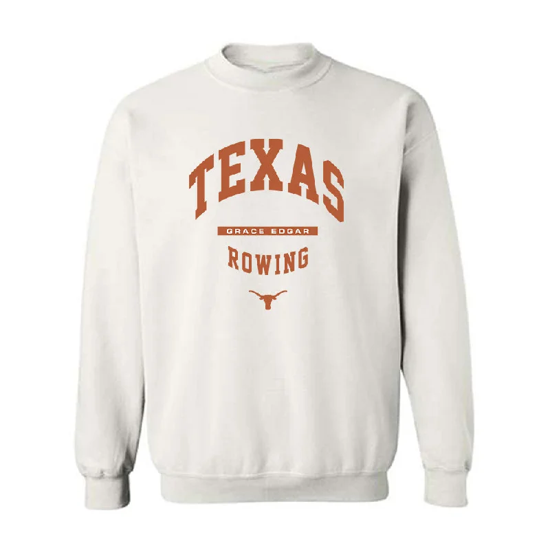 Texas - NCAA Women's Rowing : Grace Edgar - Classic Fashion Shersey Crewneck Sweatshirt Hoodie with Mesh Breathable Sporty