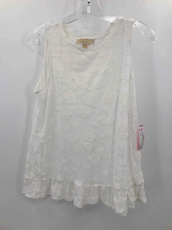 Pre-Owned MICHAEL Michael Kors White Size Small Tank Top open back tank