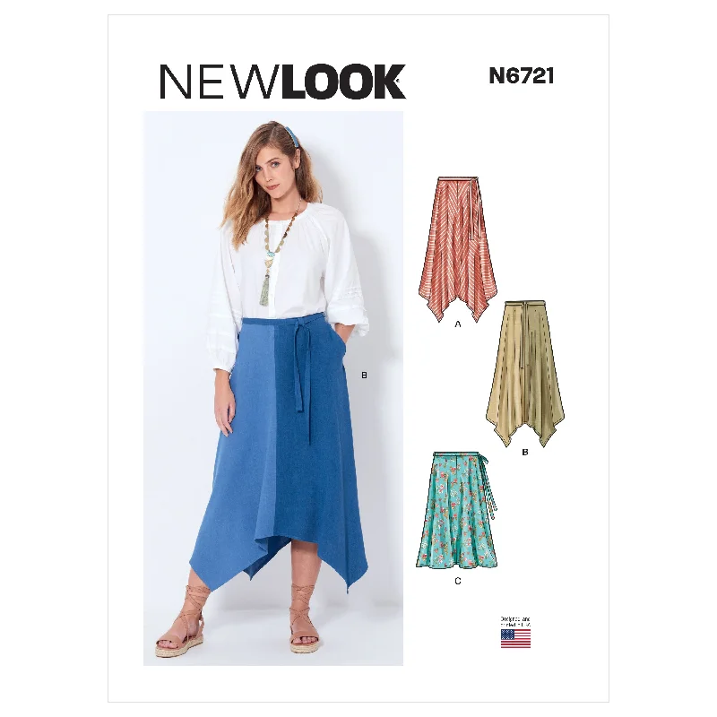 Newlook Pattern 6721 Misses' Skirts denim skirt stylish