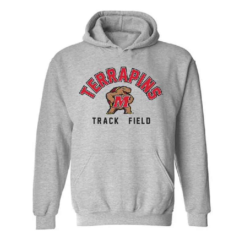 Maryland - NCAA Women's Track & Field : Victoria Teasley - Classic Shersey Hooded Sweatshirt Hoodie with Illustration Artistic Creative