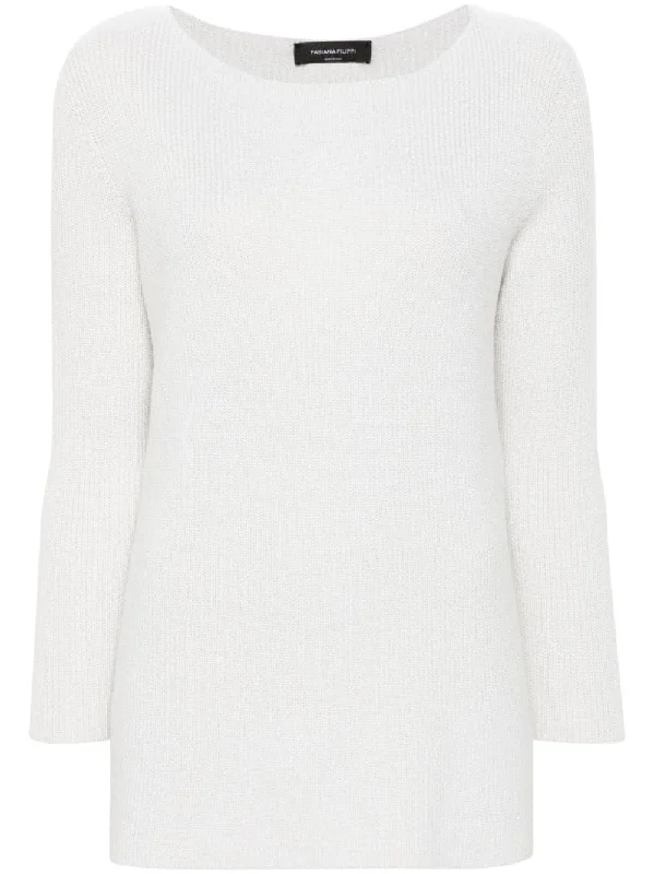 Fabiana Filippi Women's Sweaters White Tailored Straight A-Line