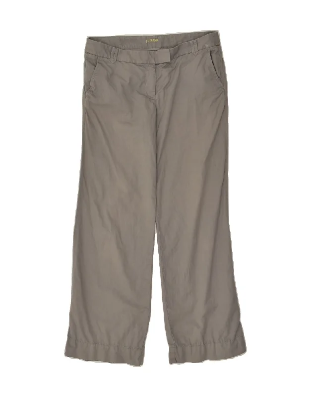 J. CREW Womens City Fit Straight Chino Trousers US 6 Medium W30 L29  Grey Trousers Cargo Utility