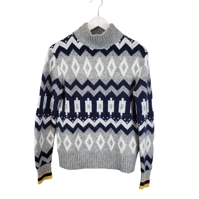 J. Crew Wool & Alpaca Graphic Pattern Crewneck Sweater Size XS/S Oversized Loose Flowy