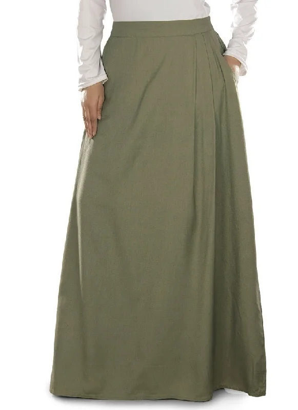 Aksa Rayon Modest Skirt low waist skirt