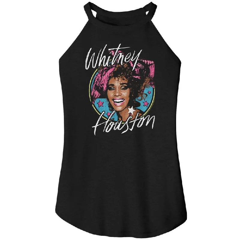 Women Exclusive WHITNEY HOUSTON Rocker Tank, Stars lightweight tank top
