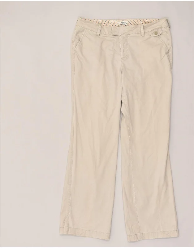 DOCKERS Womens Straight Chino Trousers US 10 Large W32 L31 Off White Trousers Satin Smooth