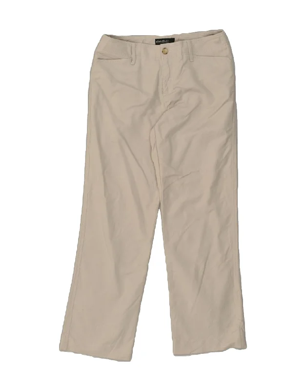 EDDIE BAUER Womens Mercer Fit Casual Trousers US 4 Small W30 L28 Beige Trousers Cargo Utility