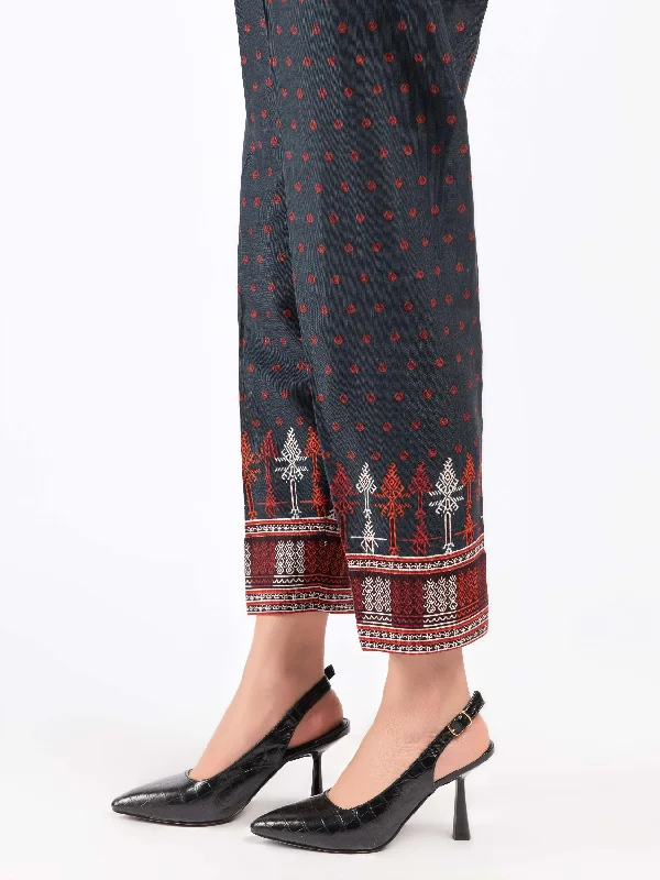 Printed Khaddar Trousers Trousers fashionable chic