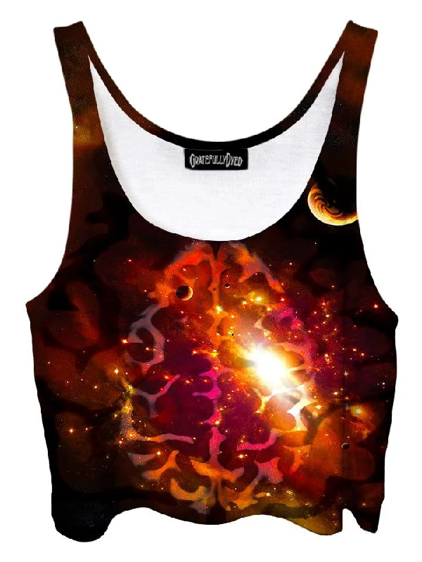 Mindful Space Brainstorm Galaxy Crop Top Striped Floral Plaid
