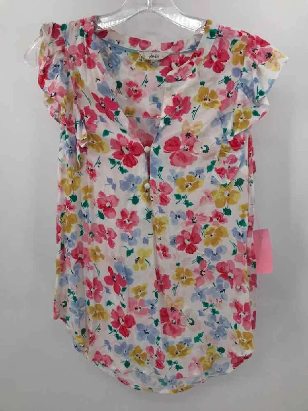 Pre-Owned Joules White Size 4 Printed Tank Top workout tank top
