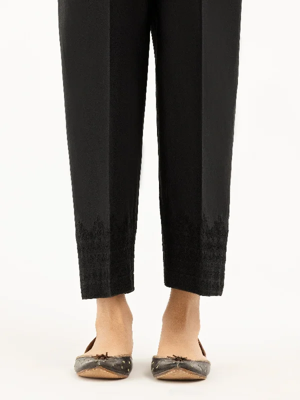 Embroidered Cambric Trousers(Pret) Trousers stylish modern