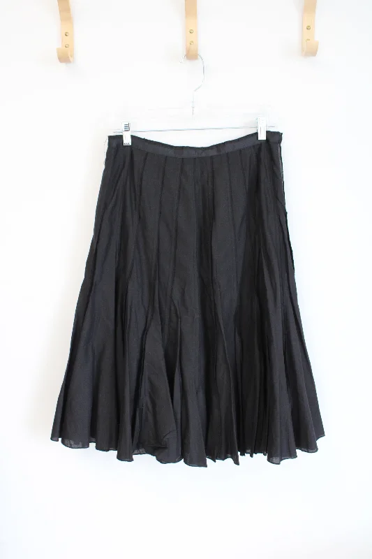 Focus Black Pleated Skirt | 6 chiffon skirt lightweight