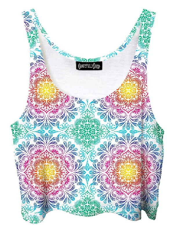 Dyed Doodle Paisley Mandala Crop Top Jersey Fabric Tulle Fabric Batik Fabric