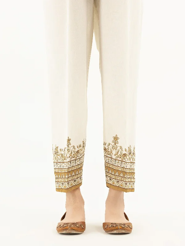 Printed Cambric Trousers(Pret) Trousers Bridal Satin