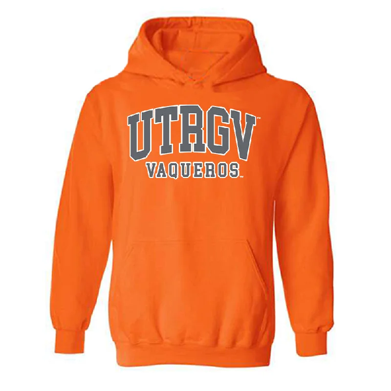 UTRGV - NCAA Women's Track & Field : Ashley Lingueno - Classic Shersey Hooded Sweatshirt Hoodie with Longline Fit Extended Stylish