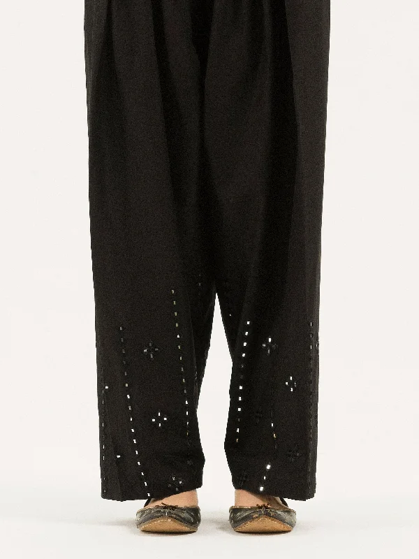 Embroidered Cambric Trouser(Pret) Trousers Essential Wardrobe