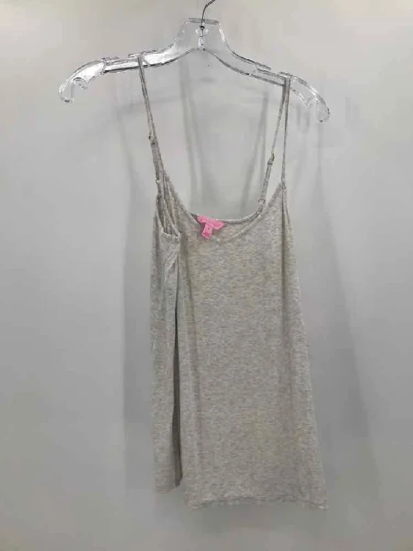Pre-Owned Lilly Pulitzer Grey Size Small Tank Top lace back tank