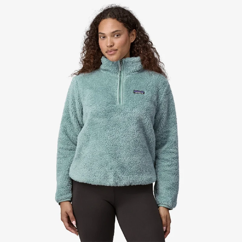 Women's Patagonia | Los Gatos Quarter Zip Fleece Sweater | Thermal Blue Satin Blend Silk Blend Wool Blend