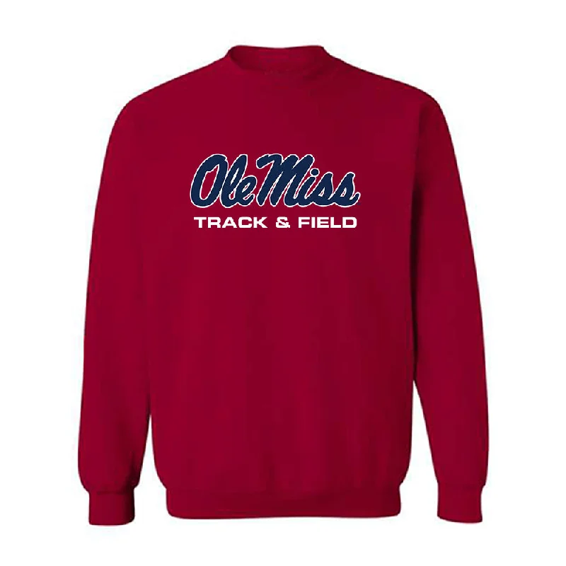 Ole Miss - NCAA Women's Track & Field : Akaomachukwu Odeluga - Classic Shersey Crewneck Sweatshirt Hoodie with Toggle Buttons Decorative Unique