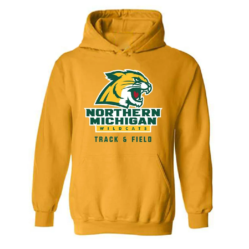 Northern Michigan - NCAA Women's Track & Field : Madelyn Rasmussen - Classic Shersey Hooded Sweatshirt Hoodie with Emblem Brand Identity