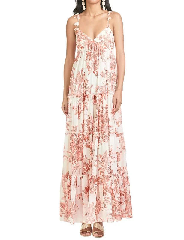 Sunny Dress In Red Toile