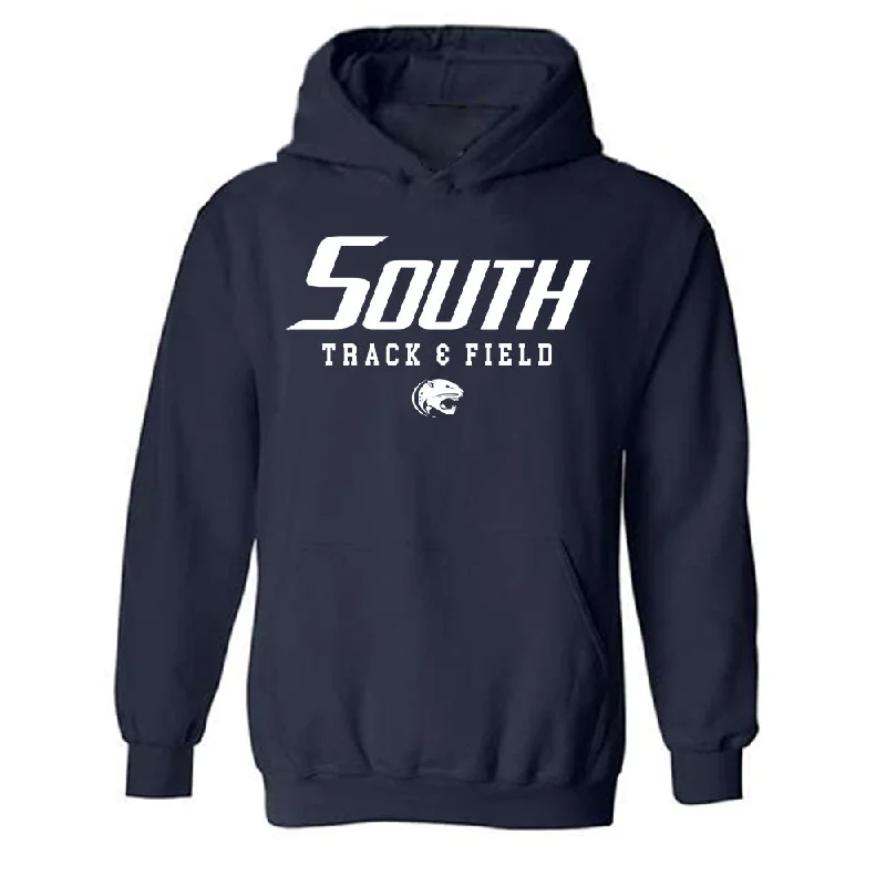 South Alabama - NCAA Women's Track & Field : Morgan Mathews - Classic Shersey Hooded Sweatshirt Hoodie with Hem Lace Feminine Delicate