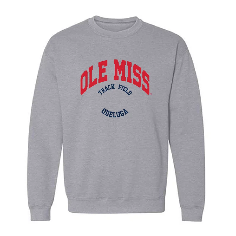 Ole Miss - NCAA Women's Track & Field : Akaomachukwu Odeluga - Classic Fashion Shersey Crewneck Sweatshirt Hoodie with Elastic Waist Stretchable Comfortable