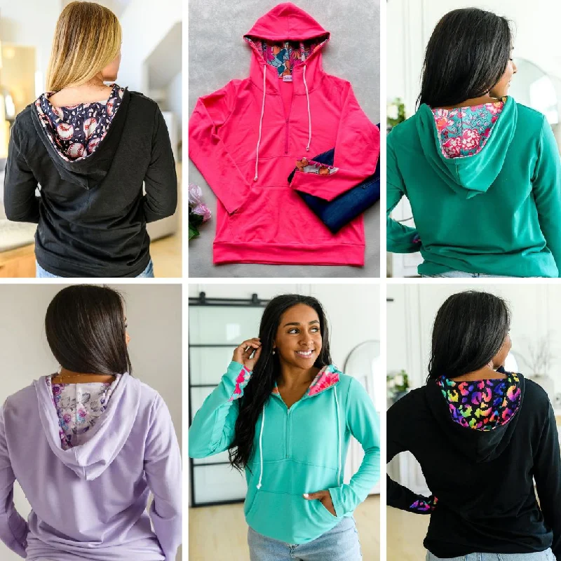 Hazel Blues® | Audre Half Zip Hoodie in Six Colors Hoodie with Relaxed Fit Easy Casual Hazel Blues® | Audre Half Zip Hoodie in Six Colors Hoodie with Relaxed Fit Easy Casual