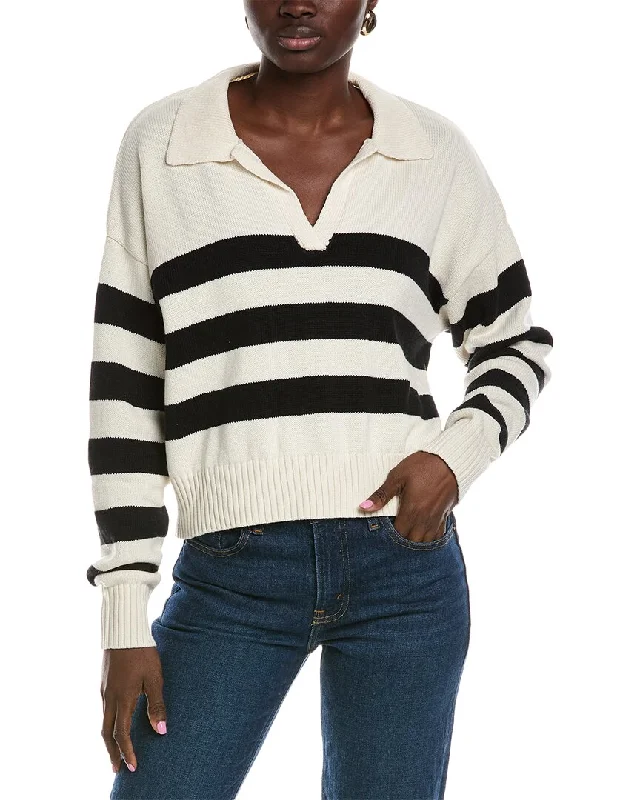 Lyra & Co V-Neck Sweater Polka Dot Checkered Tartan