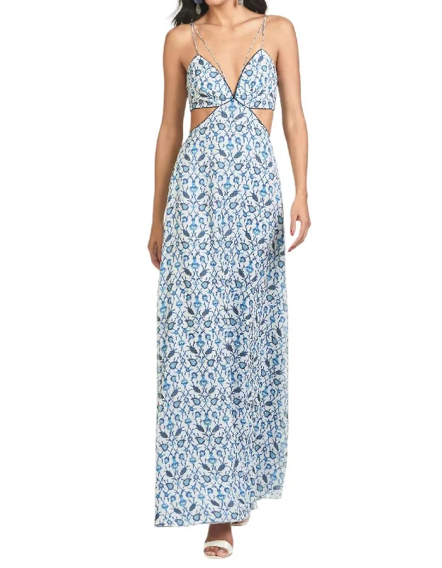 Heather Dress In Blue Vine