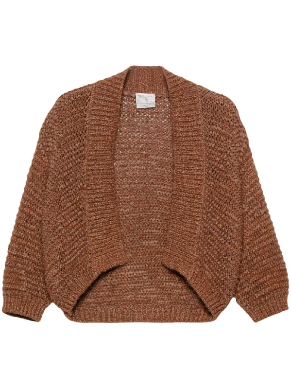Forte Forte Women's Sweaters Brown Toggled Drawstring Belted
