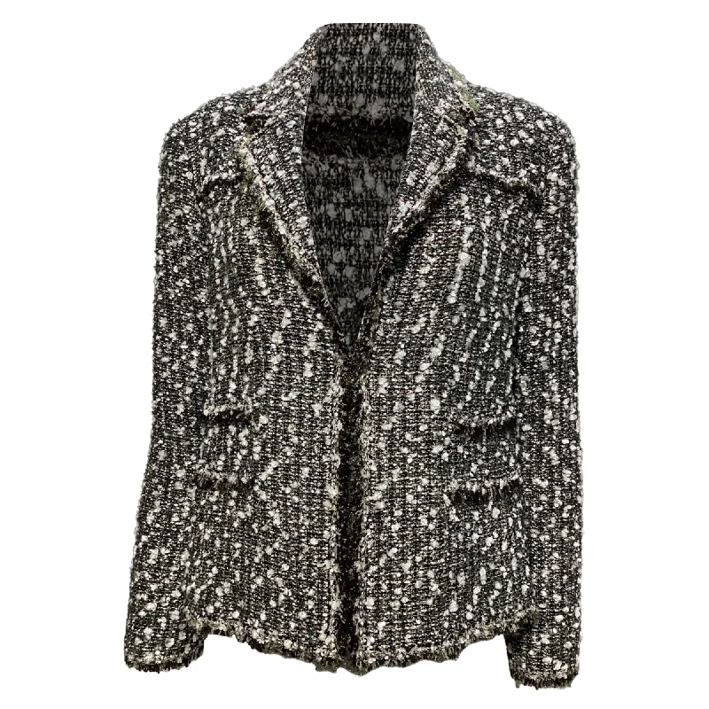 Chanel Tweed Vintage 2004 Jacket in Grey Viscose Tailored Jacket Straight Jacket A-Line Jacket Chanel Tweed Vintage 2004 Jacket in Grey Viscose Tailored Jacket Straight Jacket A-Line Jacket