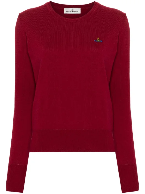 Vivienne Westwood Women's Sweaters Bordeaux Stretchy Elastic Breathable