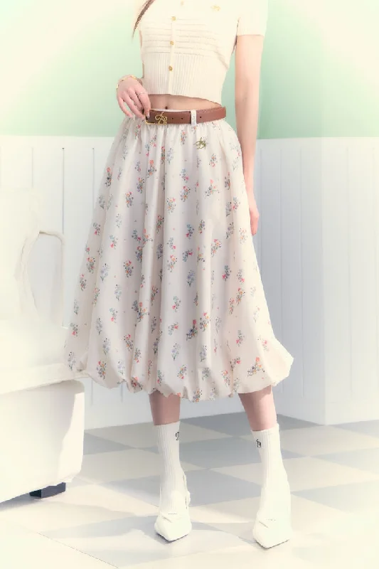 Whimsical Meadow Midi Skirt breathable skirt fabric