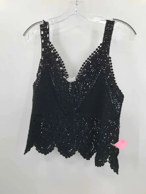 Pre-Owned Bluivy Black Size Large Knit Tank Top pastel tank top