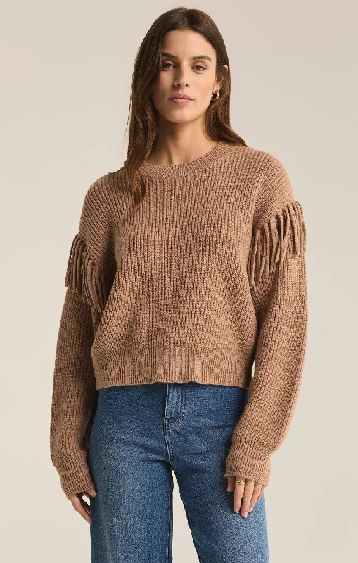 Z Supply - On The Fringe Sweater Wool Fabric Cashmere Fabric Tweed Fabric