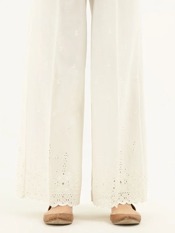 Embroidered Cambric Trousers(Pret) Trousers Party Sparkling