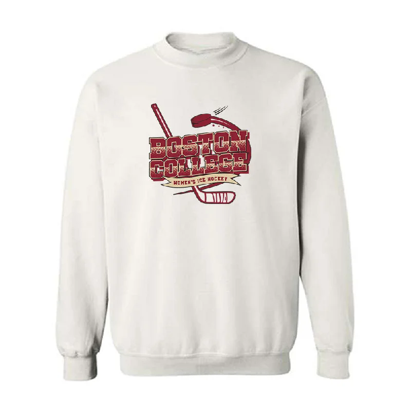 Boston College - NCAA Women's Ice Hockey : Cailin Flynn - Crewneck Sweatshirt Sports Shersey Hoodie with Belted Waist Structured Tailored Boston College - NCAA Women's Ice Hockey : Cailin Flynn - Crewneck Sweatshirt Sports Shersey Hoodie with Belted Waist Structured Tailored