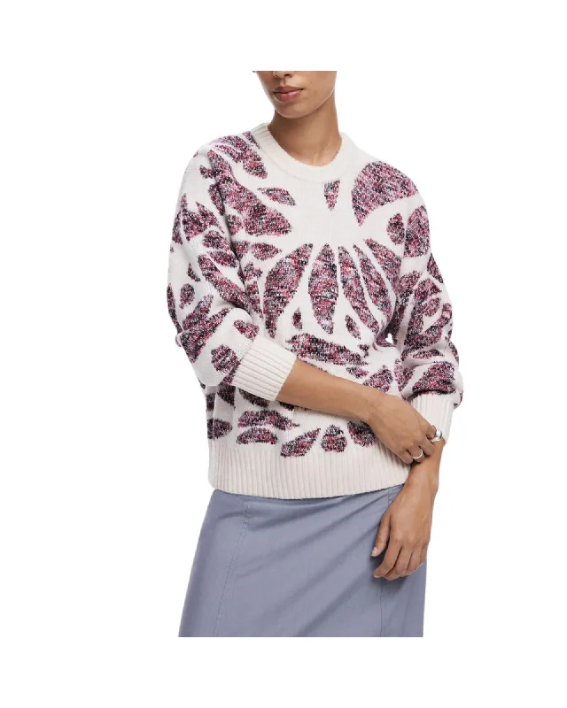 Desigual Polyester Blend Knit Sweater Collared Crew Neck Turtle Neck