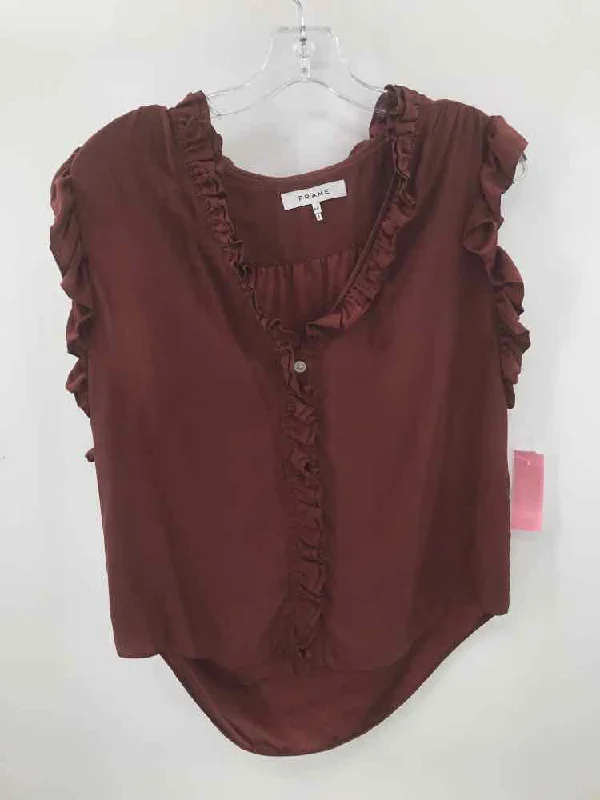 Pre-Owned Frame Red Size Small Tank Top solid color tank