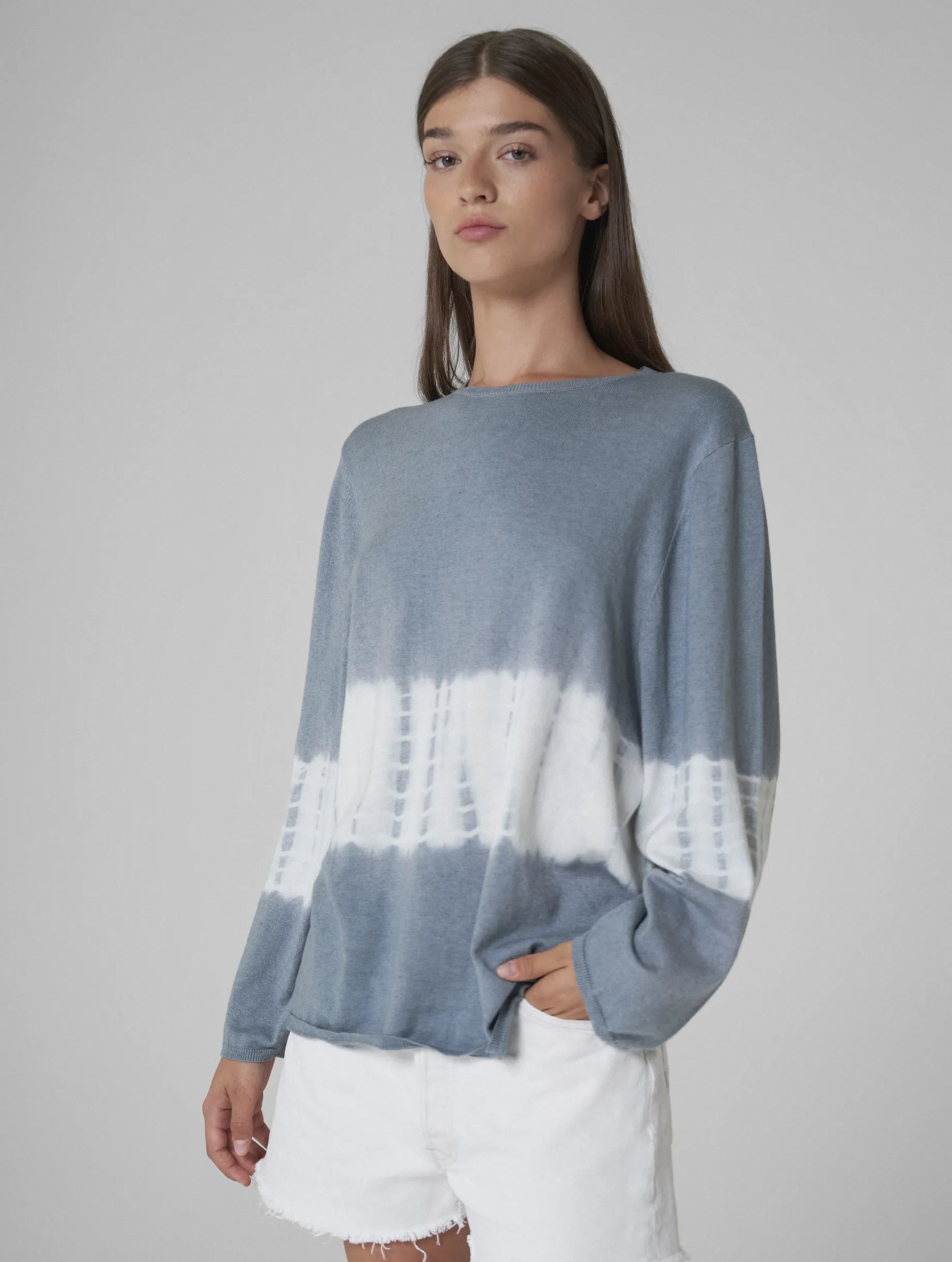 MAYA Tie-dye oversized sweater Ribbed Striped Patterned