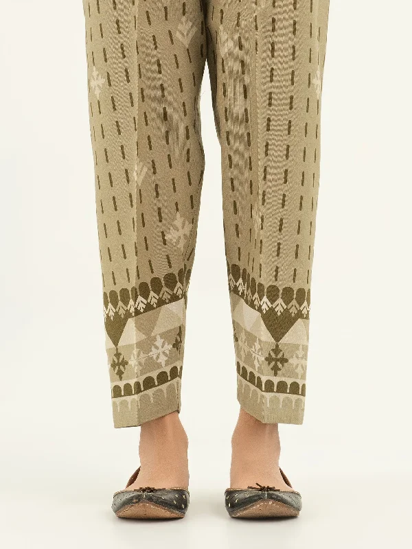 Printed Khaddar Trousers(Pret) Trousers Print Floral