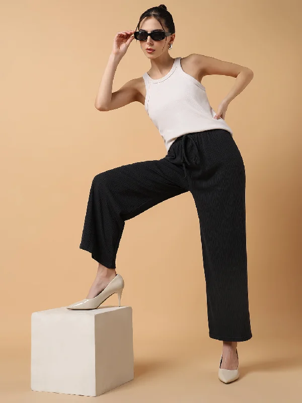 Women Solid Grey Trouser-8622-Grey Trousers Running Lightweight