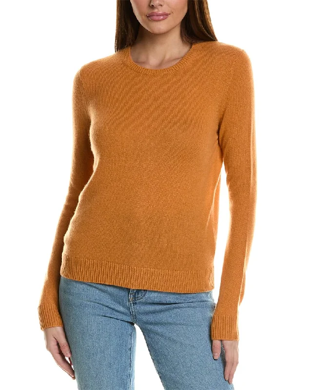 Theory Crewneck Feather Cashmere Sweater Transparent Opaque Sheer