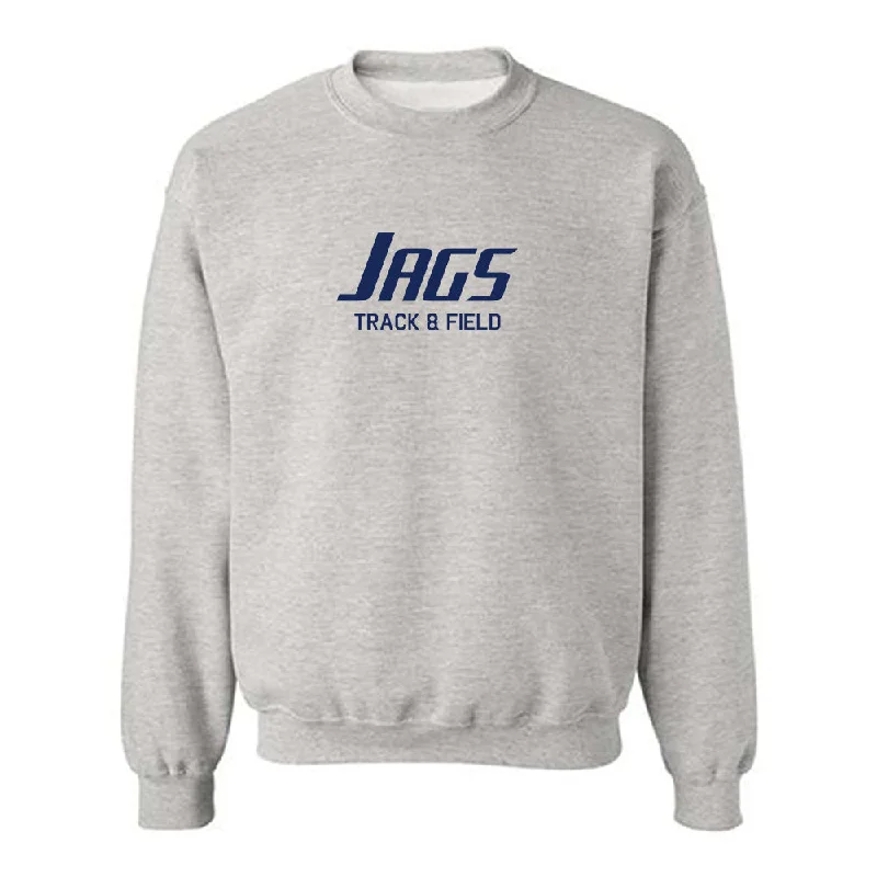 South Alabama - NCAA Women's Track & Field : Karleigh Mills - Classic Fashion Shersey Crewneck Sweatshirt Hoodie with Stripes Bold Sporty