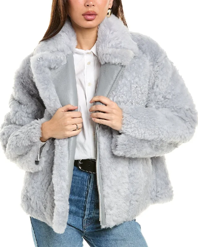 IRO Gildas Shearling Jacket Elasticated Jacket Padded Jacket Insulated Jacket